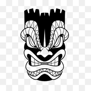 Scary Angry Tiki Sticker