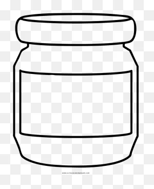Empty Jar Coloring Page Ultra Coloring Pages - Jar Drawing | Full ClipartFlare.com 