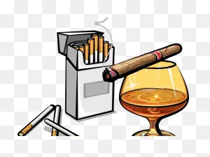 Tobacco Clipart Cigarette Alcohol - Whiskey And Cigar Clipart ClipartFlare.com 