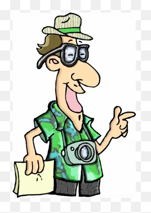 A Tourist Man - ClipartFlare