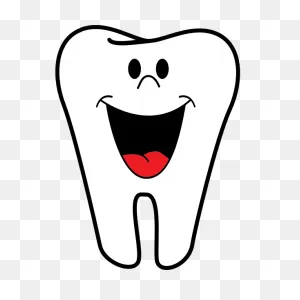 Happy Tooth Vector Clip Art | Free PNG-WebP