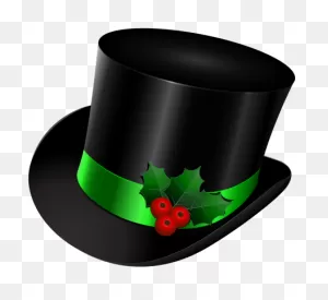 Snowman Top Hat Clip Art - Top Hat With Holly - (640X645) Png ClipartFlare.com 
