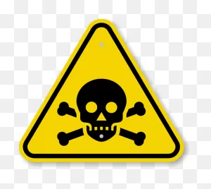 Use Our Iso Warning Sign With Universal Poison Symbol To Clearly Warn  Everyone That They Are Near A Toxic Hazard Area. - Durable Sign Made Of  Tough ClipartFlare.com 