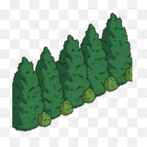 Mansion Gardens Tree Line | The Simpsons: Tapped Out Wiki | ClipartFlare