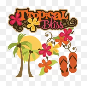Beach - Cute Tropical Clipart - Png Download - Full Size Clipart ClipartFlare.com 