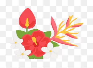 Tropical Flowers Clipart - Transparent Tropical Clipart - Png ClipartFlare.com 