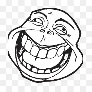 Big Open Mouth Troll Face | ClipartFlare – Free Png Library