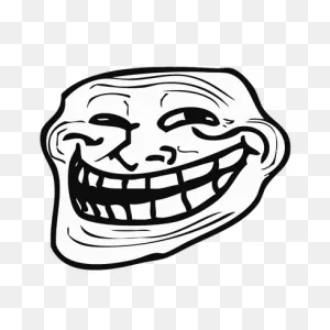 Left Troll Face Transparent Png - Stickpng