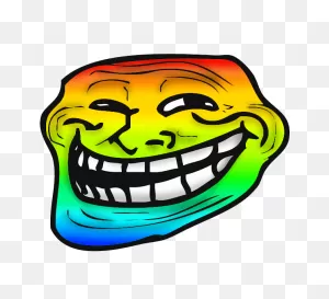 Rainbow Trolling | Trollface | Know Your Meme