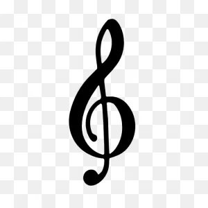 Treble Clef Music Sticker
