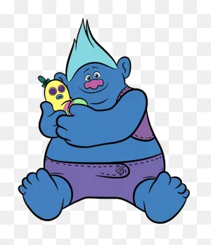 Trolls Movie Clip Art - Biggie Trolls Coloring Page - Png Download ClipartFlare.com 