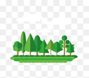Flat Design Forest Tree - Vector Forest Png Download - 725*639 ClipartFlare.com 