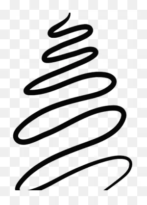 Swirls Clipart Silhouette - Christmas Tree Lines Png Transparent ClipartFlare.com 