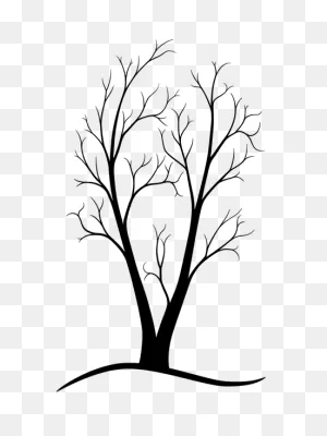 Two-Trunked Tree (New Vector) | Ninth Circle Design | Tree Drawing ClipartFlare.com 