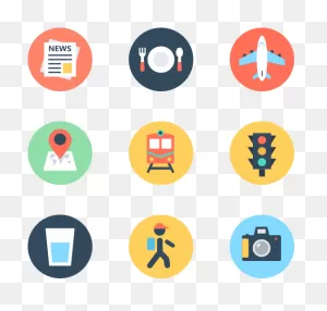 Download Travel 100 Icons - Travel Icon Png Circle - Full Size Png ClipartFlare.com 