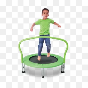 Bounce Buddies Kid-Safe 3 Ft Mini Trampoline -Green
