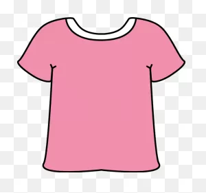 Pink Tshirt With A White Collar | Kids Tshirts, Pink Tshirt, Clip Art
