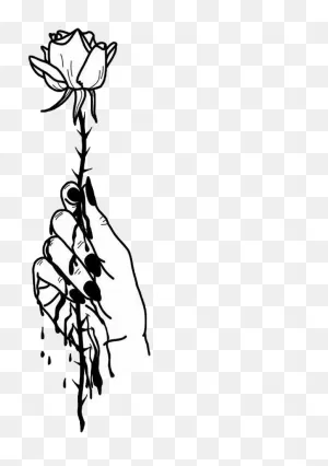 Tumblr Arm Arms Rose Roses Flower Flowers Blackandwhite - Johnny ClipartFlare.com 
