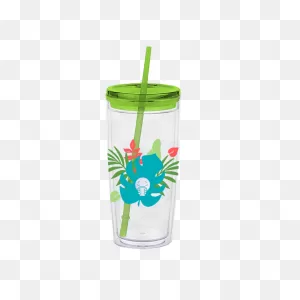 Smiley Palm Tumbler With Straw (20Oz)