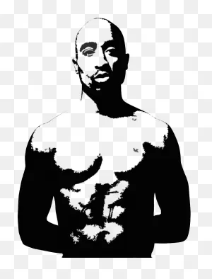 Free Tupac Stencil Black And White, Download Free Tupac Stencil ClipartFlare.com 