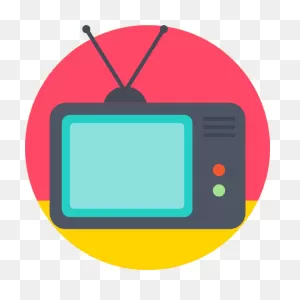 Cable Mintie Screen Set Television Tv Icon - Round Varieties