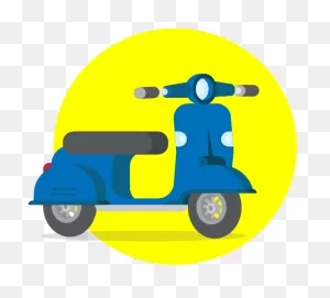 Scooter Vector Two Wheeler Clipart - Full Size Clipart (#2917657 ClipartFlare.com 