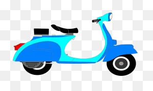 Scooter Blue Two - Two Wheeler Clipart Png Transparent Png - Large ClipartFlare.com 