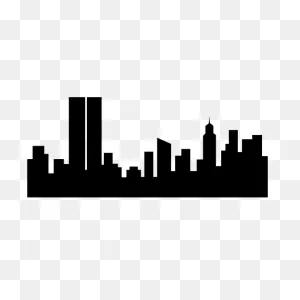 City Skyline With Twin Towers Sticker