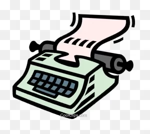 Typewriter Royalty Free Vector Clip Art Illustration -Vc006045 ClipartFlare.com 