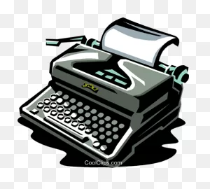 Typewriter Royalty Free Vector Clip Art Illustration - Free ClipartFlare.com 