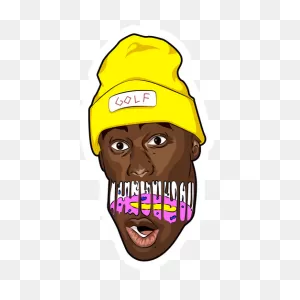 Tyler The Creator Drip Face Sticker - Sticker Mania