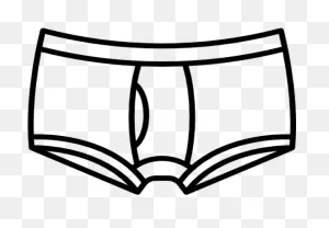 Boxer Clipart Clothes - Black And White Underwear Clipart - Png ClipartFlare.com 