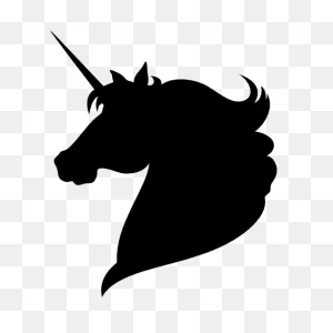 Classic Unicorn Head Silhouette Sticker