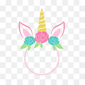 Unicorn Head Monogram PNG-WebP | Flowers Unicorn Head PNG-WebP | Unicorn ClipartFlare.com 