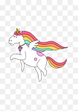 Rainbow Flying Unicorn With Wings Clipart Free PNG-WebP File | Free ClipartFlare.com 