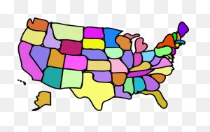 Cartoony Colored Usa Map Clip Art At ClipartFlare ClipartFlare.com - Vector Clip Art ClipartFlare.com 