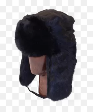 Rabbit Fur Ushanka (Black)