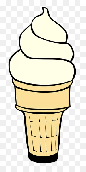 Ice Cream Cone Vanilla - Free Vector Graphic On ClipartFlare