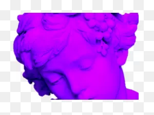 Vaporwave Clipart Statue - Purple Tumblr Aesthetic Transparent ClipartFlare.com 