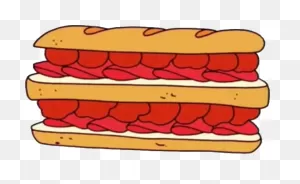 Download Regular Show Death Sandwich Clipart Hot Dog - Sandwich De ClipartFlare.com 