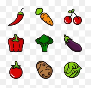 Icon Packs Vector - Fruits And Vegetables Png Cartoon Clipart ClipartFlare.com 