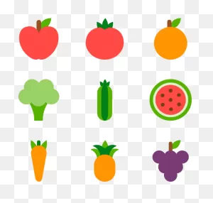 Vegetarian Icons Free Vector Fruits And Vegetables - Vegetable ClipartFlare.com 