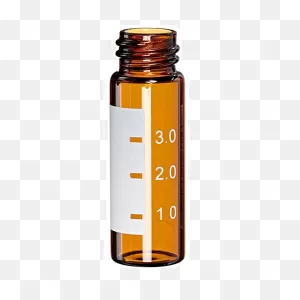 Chromatography Vials, Large Opening R.a.m.™ Vials, 12X32Mm, 9Mm Thread, 2Ml  Amber Borosilicate Glass Vial, With Graduation Spot, 1000/cs