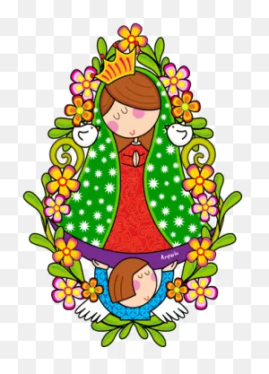 Catholic Art, Art Lessons For Kids, Mother Mary, Virgin - Virgen ClipartFlare.com 