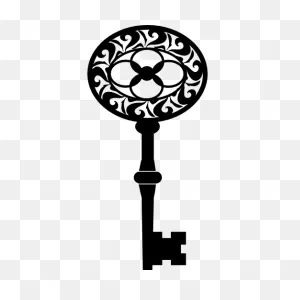 Vintage Oval Key Shape With Floral Design - Free Tools And ClipartFlare.com 