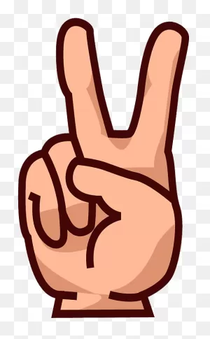 Victory Hand Emoji Clipart - Emoji - Png Download - Full Size ClipartFlare.com 