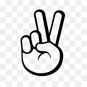 Victory Hand Emoji Clipart. Free Download Transparent .png | ClipartFlare