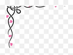 Pink Flower Clipart Vine - Designs On Paper Borders - Png Download ClipartFlare.com 
