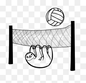 Sloth Volleyball Game - Free Image On ClipartFlare