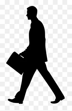 Business Man Walking - Silhouette Man Walking Png Clipart - Full ClipartFlare.com 